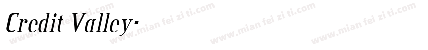 Credit Valley字体转换